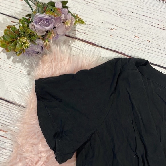 NWT Madewell Black Pleated-Waist True-Wrap Mini Dress - Picture 9 of 10